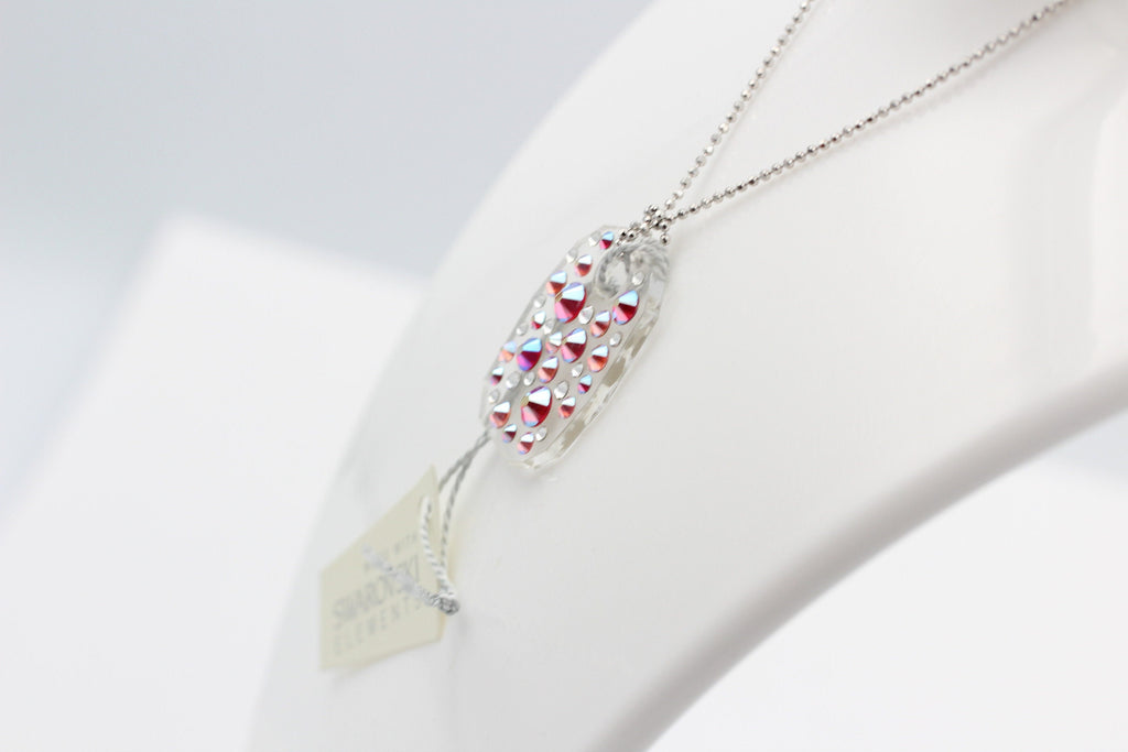 Collier Bubble mit Swarovski-Elements Fire Glacier mit 925 Silber Kette
