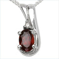 Edler 0,66 Carat dunkelroter Granat, Diamant Anhanger, 925 Sterling Silber