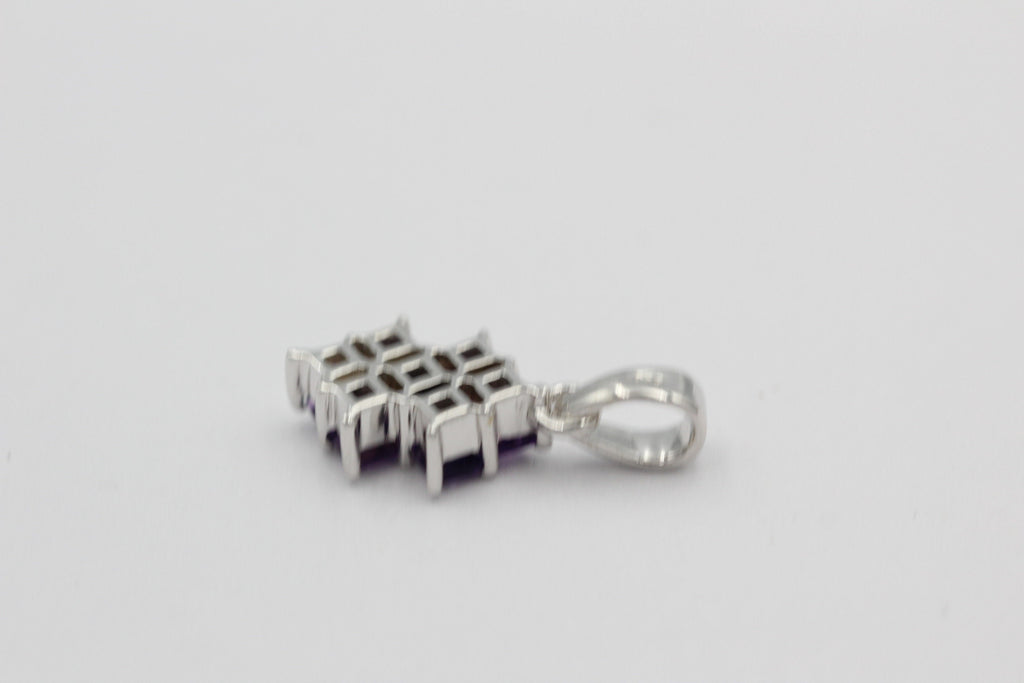 Edler 1,9 Amethyst Anhänger 925 Silber violetter Edelstein Top