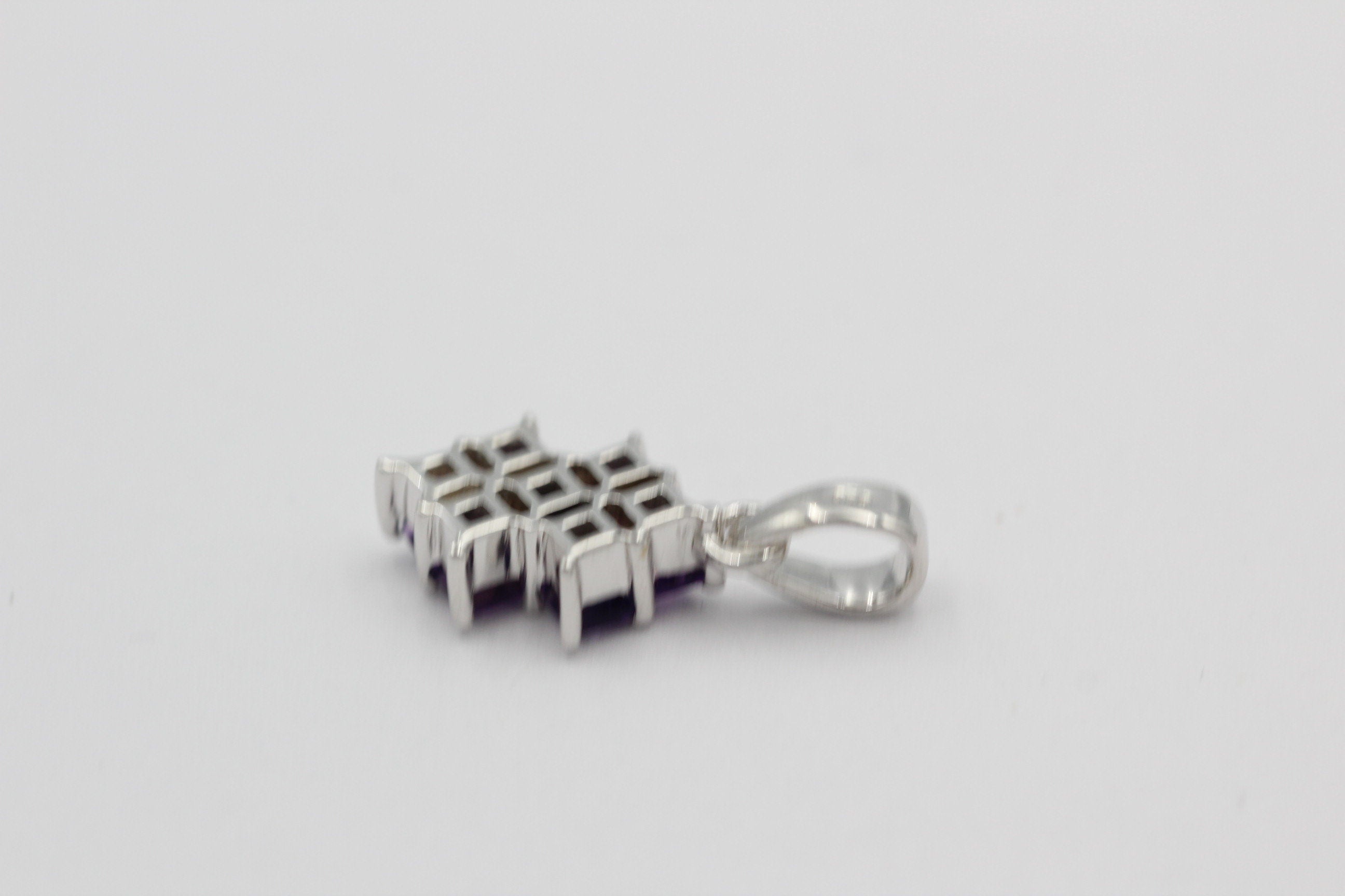 Edler 1,9 Amethyst Anhänger 925 Silber violetter Edelstein Top