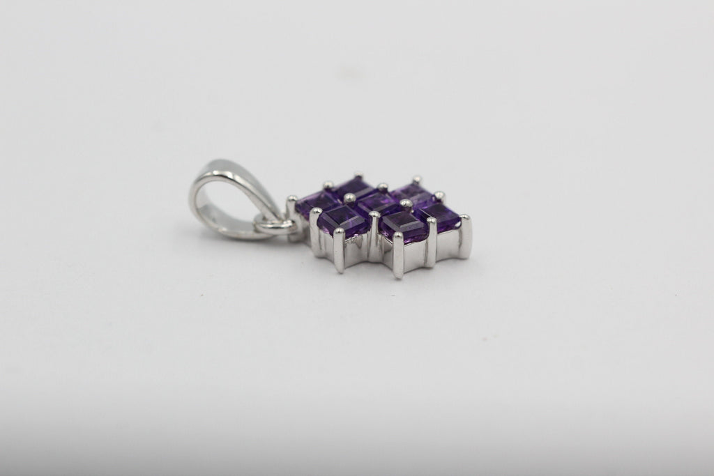 Edler 1,9 Amethyst Anhänger 925 Silber violetter Edelstein Top