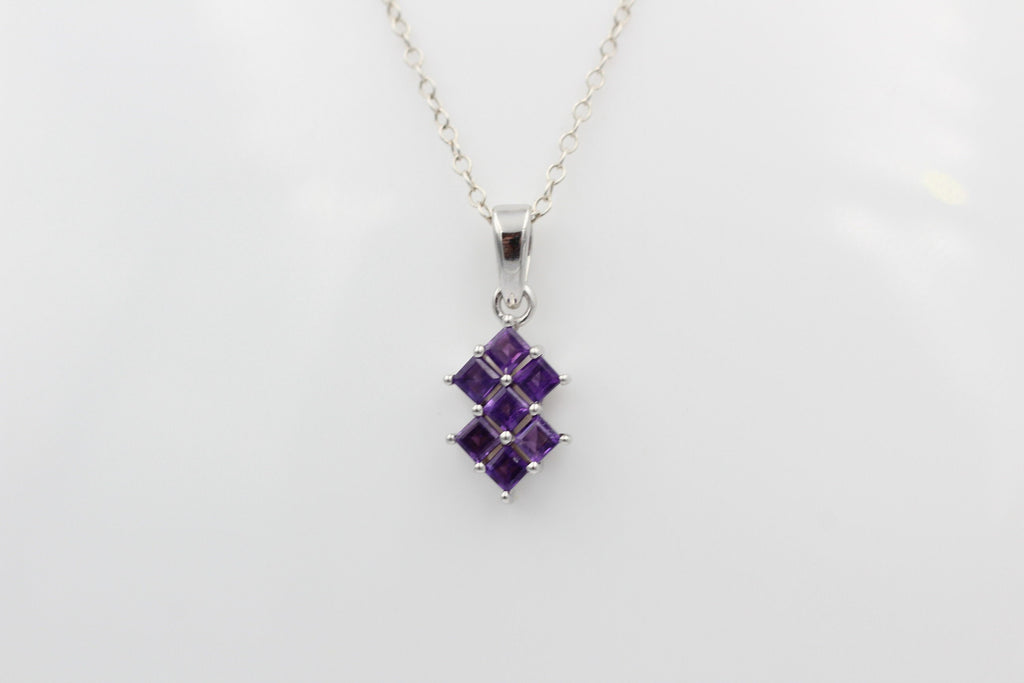 Edler 1,9 Amethyst Anhänger 925 Silber violetter Edelstein Top