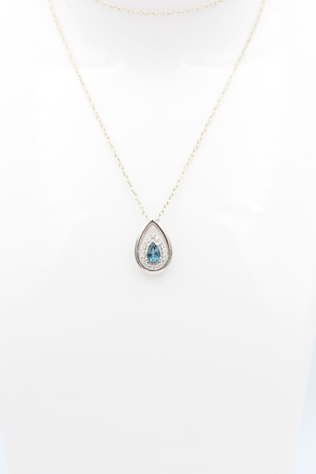 Edler 0,51 Carat London blauer Topas Anhänger 925 Silber  london seltener london Topas