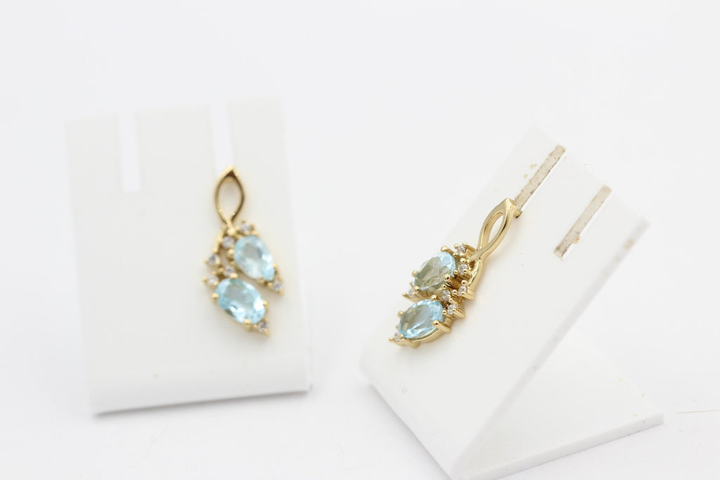 2,0 Carat Blautopas Ohrstecker 925 Silber vergoldeter Ohrstecker sky blue Topas