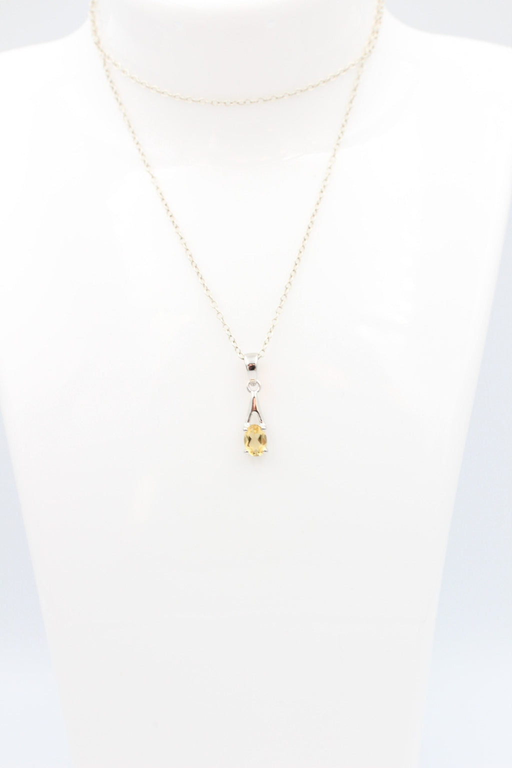 0,72  Carat Citrin Anhänger 925 Silber  goldgelber Citrin Edelsetein