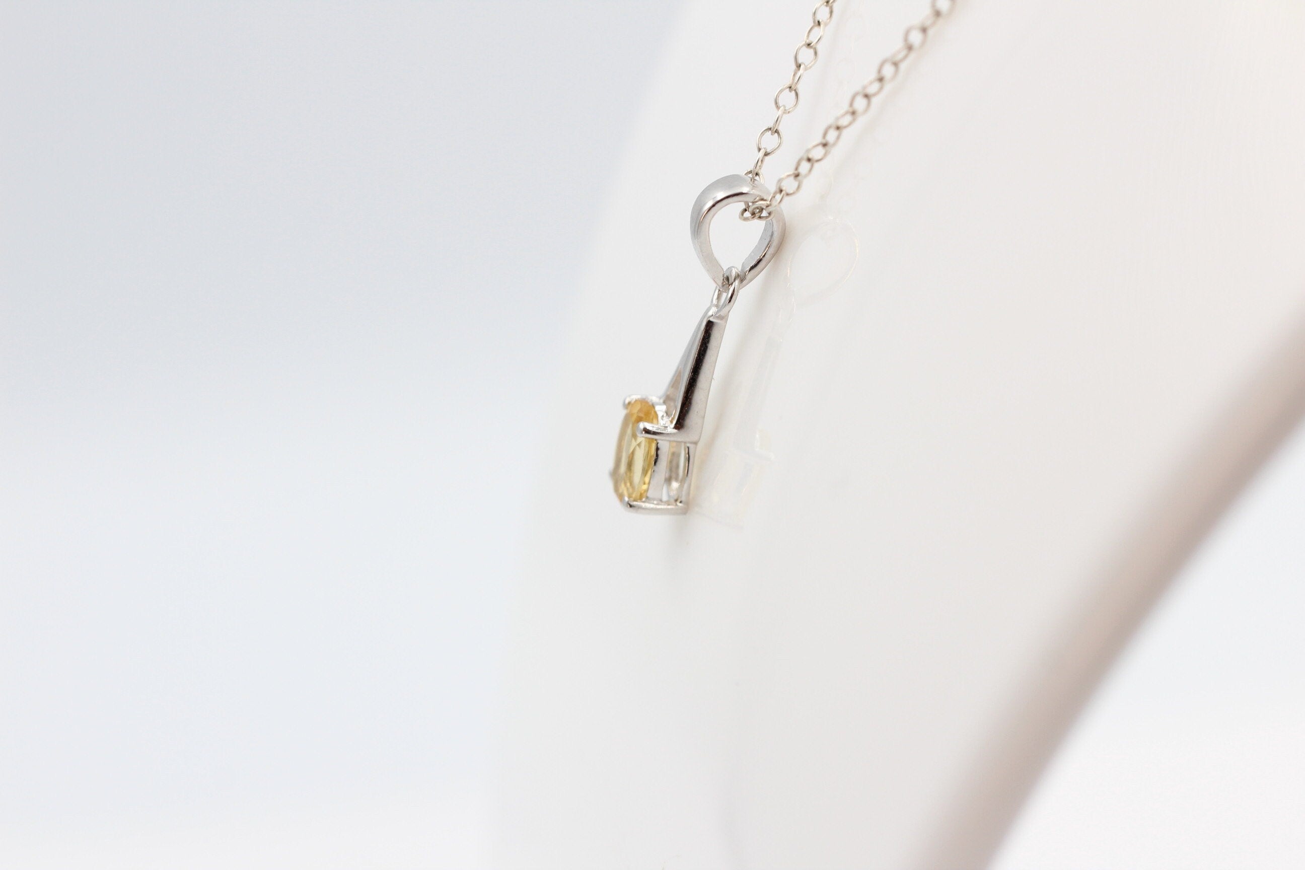 0,72  Carat Citrin Anhänger 925 Silber  goldgelber Citrin Edelsetein