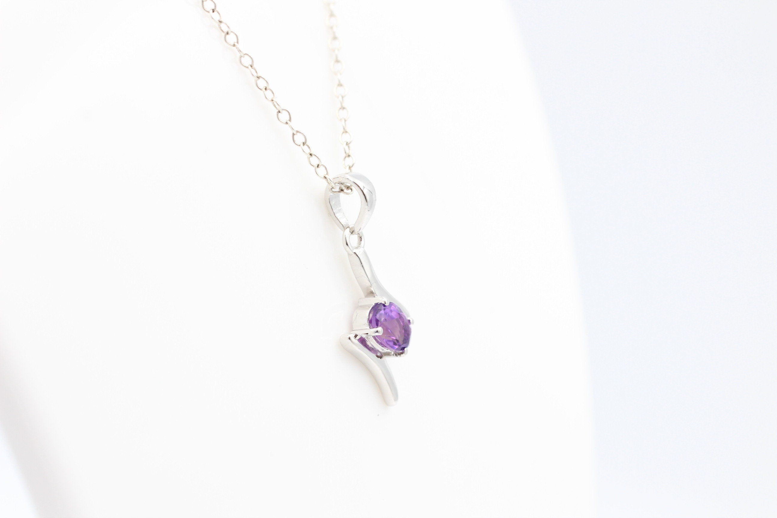 0,72 Carat brasilianischer Amethyst Anhänger 925  Silber  Brasilien