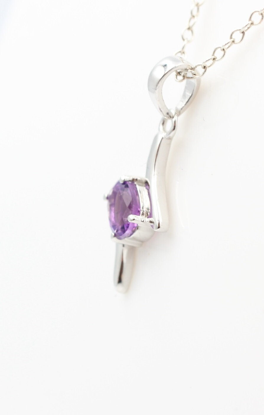 0,72 Carat brasilianischer Amethyst Anhänger 925  Silber  Brasilien