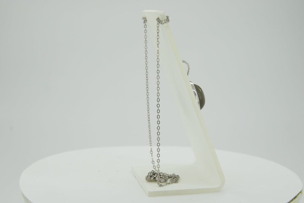 6,0 Carat irrisierender Labradorit Anhanger 925 Silber Edelstein