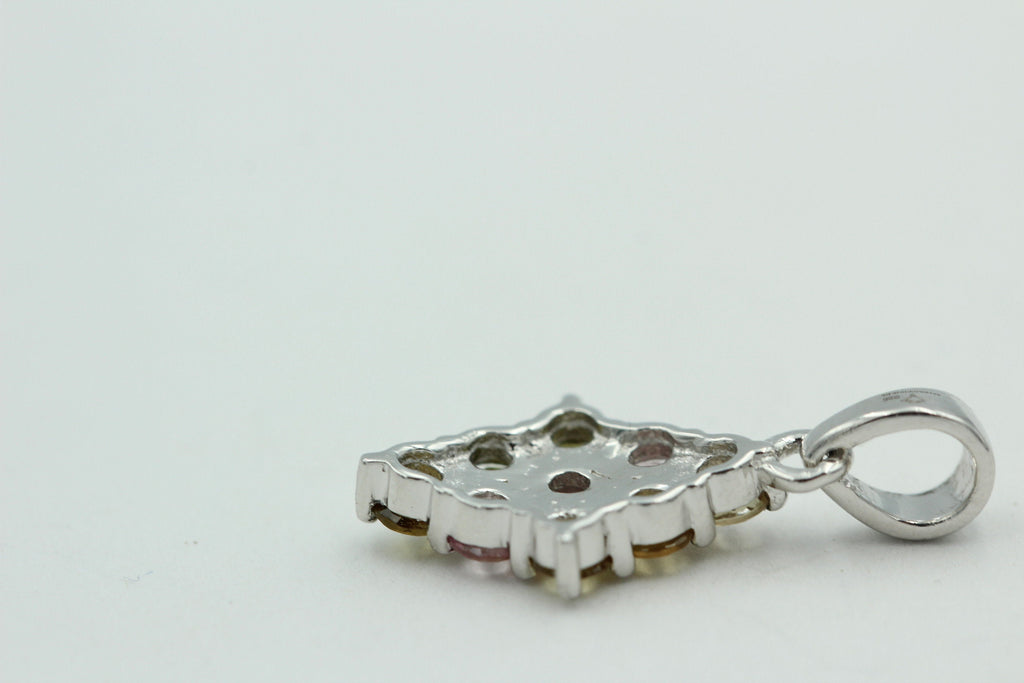 1,65 Carat Multi Turmalin  Anhänger 925 Silber e seltener Turmalin