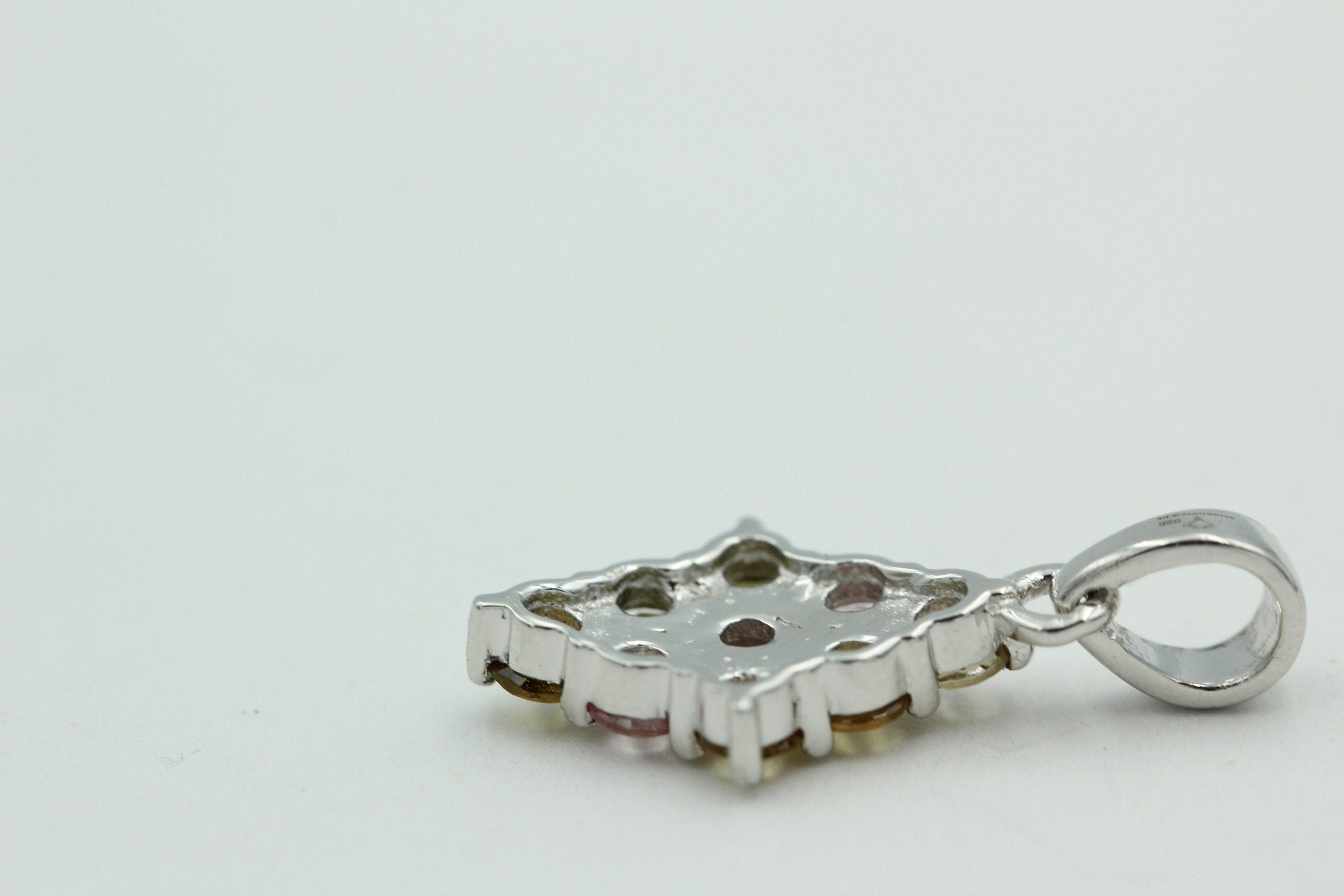 1,65 Carat Multi Turmalin  Anhänger 925 Silber e seltener Turmalin