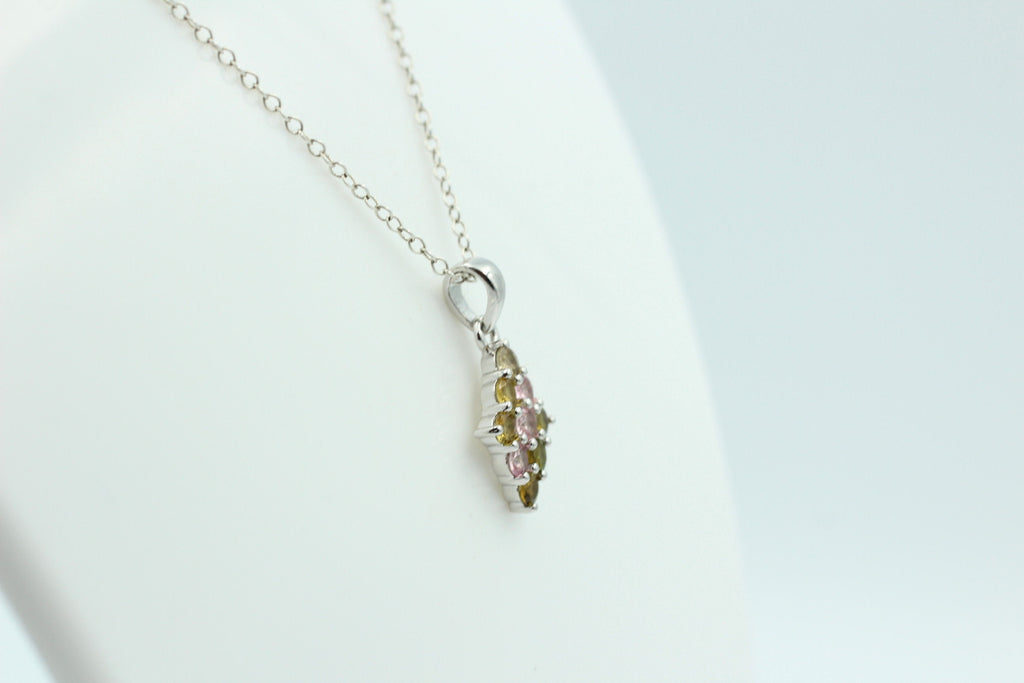 1,65 Carat Multi Turmalin  Anhänger 925 Silber e seltener Turmalin