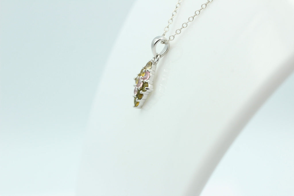 1,65 Carat Multi Turmalin  Anhänger 925 Silber e seltener Turmalin