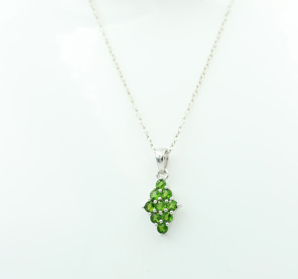 1,75 Carat Chromdiopsid Anhänger 925 Silber  Chrom Diopsid Selten