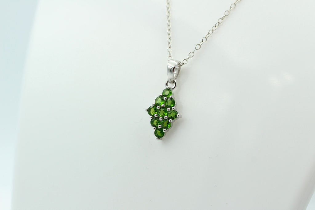 1,75 Carat Chromdiopsid Anhänger 925 Silber  Chrom Diopsid Selten
