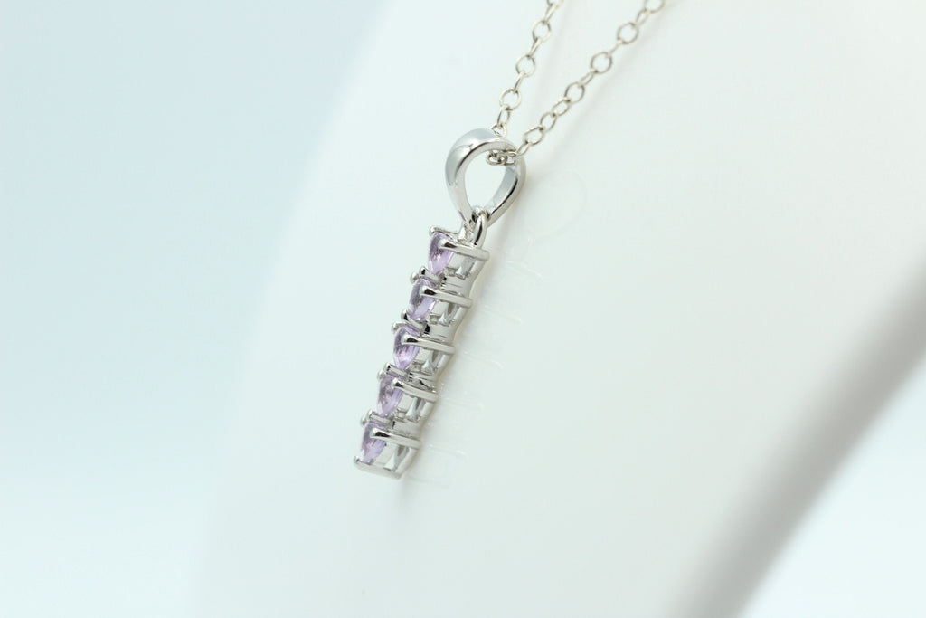 Edler 1,0 Carat bras. Amethyst Anhänger 925 Sterling Silber Collier Kette Top