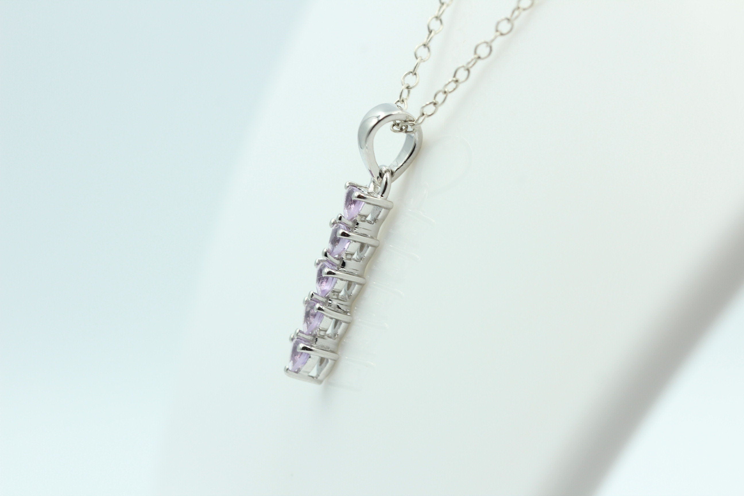 Edler 1,0 Carat bras. Amethyst Anhänger 925 Sterling Silber Collier Kette Top