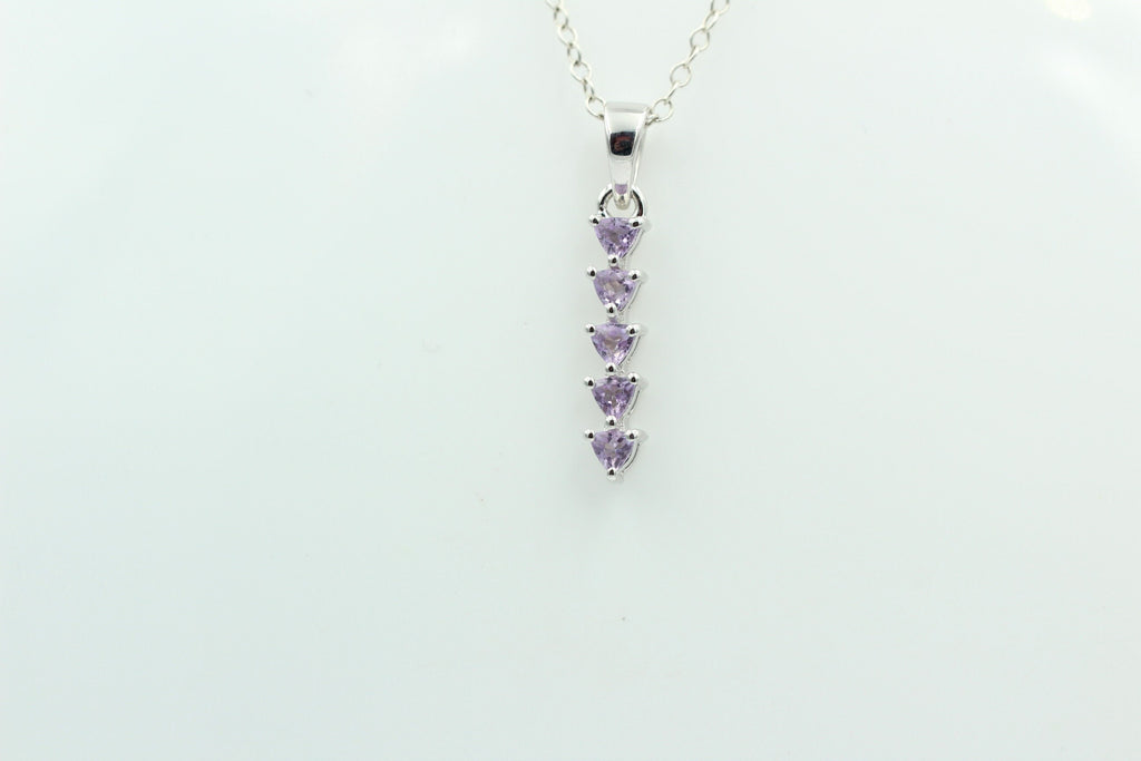 Edler 1,0 Carat bras. Amethyst Anhänger 925 Sterling Silber Collier Kette Top