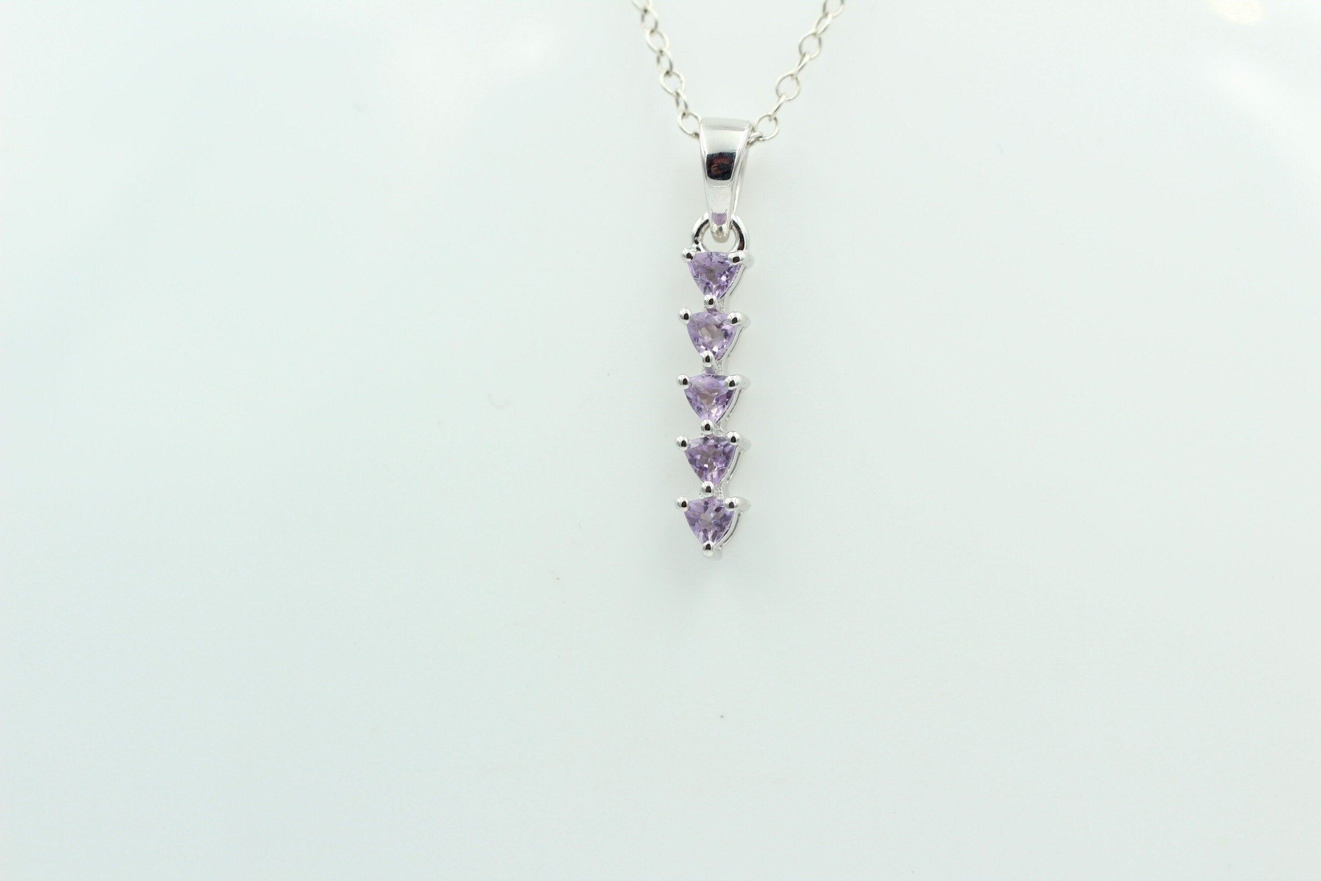 Edler 1,0 Carat bras. Amethyst Anhänger 925 Sterling Silber Collier Kette Top