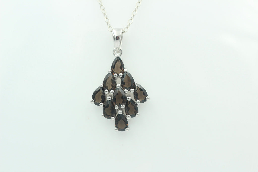 Edler 3,45 Carat Rauchquarz Anhänger 925 Silber  Rauchtopas Edelstein Top  Topas