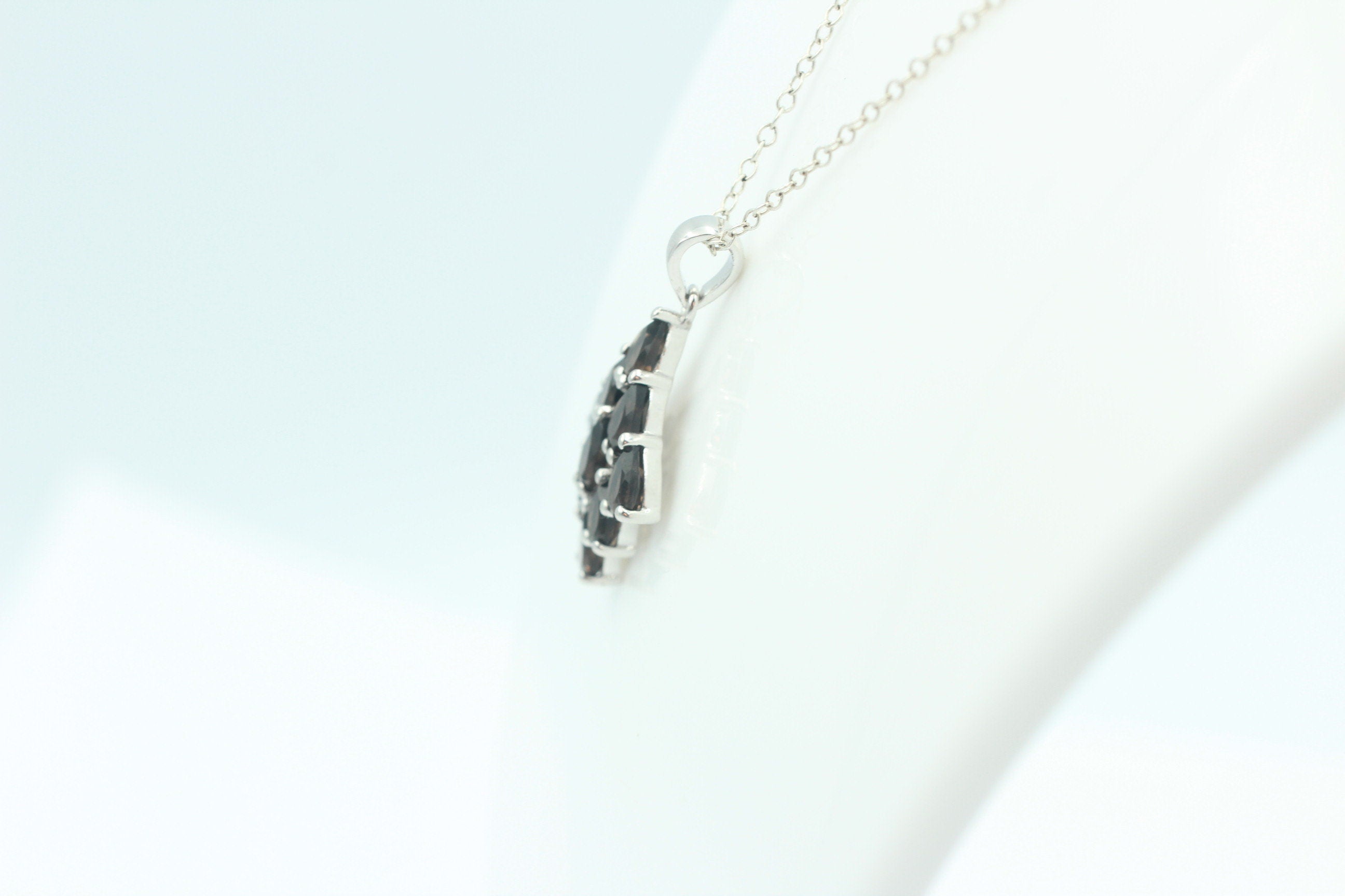 Edler 3,45 Carat Rauchquarz Anhänger 925 Silber  Rauchtopas Edelstein Top  Topas