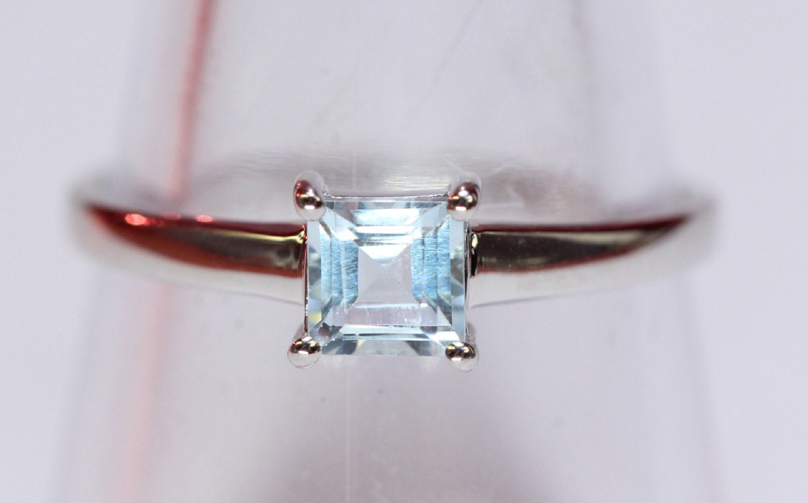Edler 1,15 Carat Blautopas Ring 925 Silber Fingerring sky blue Grasse 6 / 16,5/ 51,9