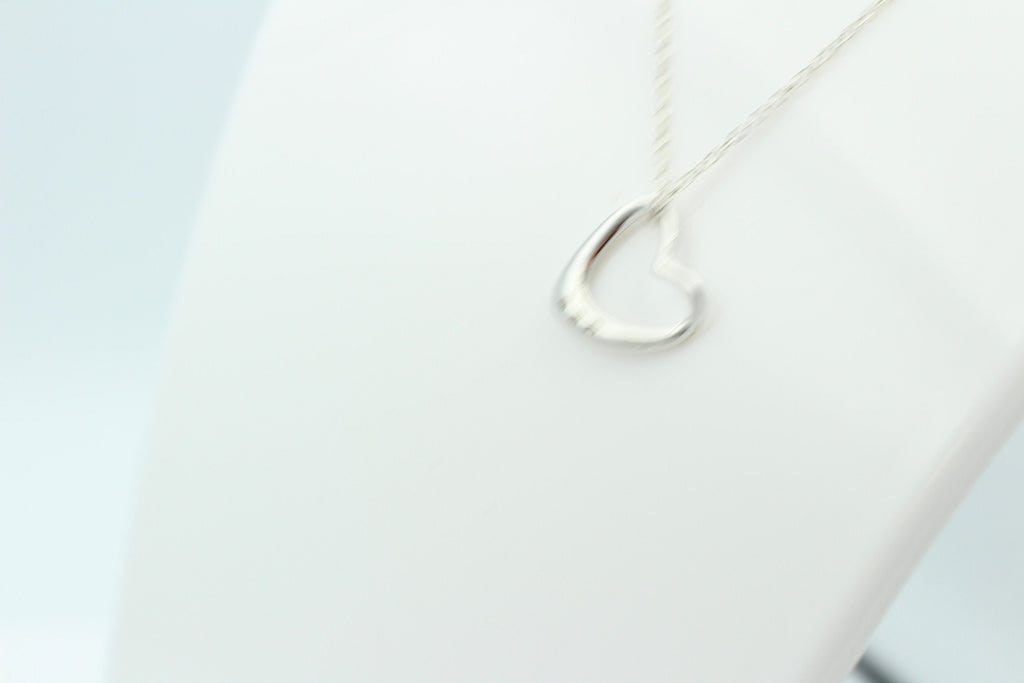 Edler 0,03 Carat champagner Diamant Herzanhänger 925 Silber Herz Collier Kette