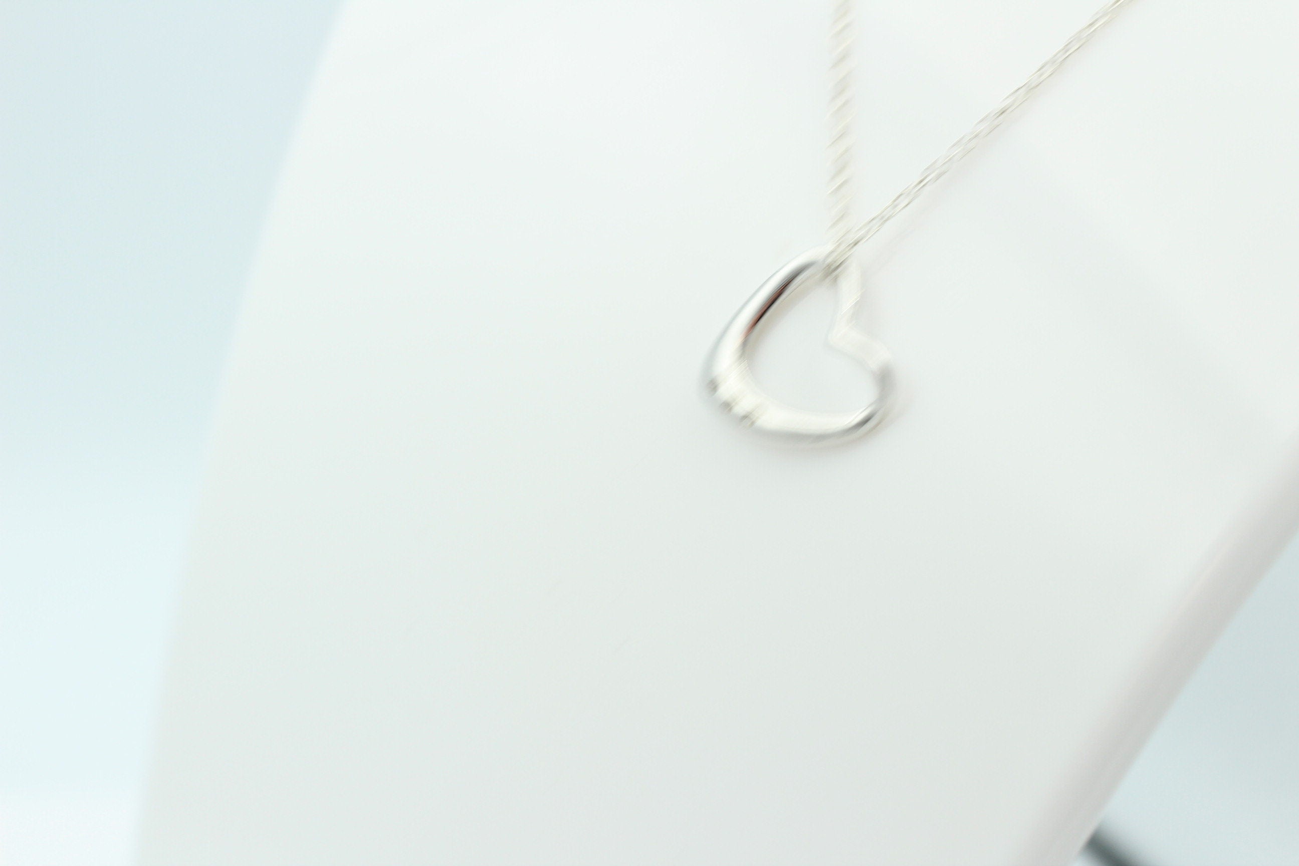Edler 0,03 Carat champagner Diamant Herzanhänger 925 Silber Herz Collier Kette