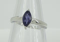 0,83 Carat Iolith Ring 925 Silber Wassersaphir Luchssaphir  Grasse 58 / 8 /18,5