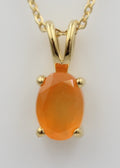 0,75 Carat leuchtender Carneol Anhänger 925 Silber Collier Kette vergoldet