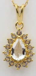 Edler 1,35 Carat  Weißtopas Anhänger 925 Silberweißer Topas Top