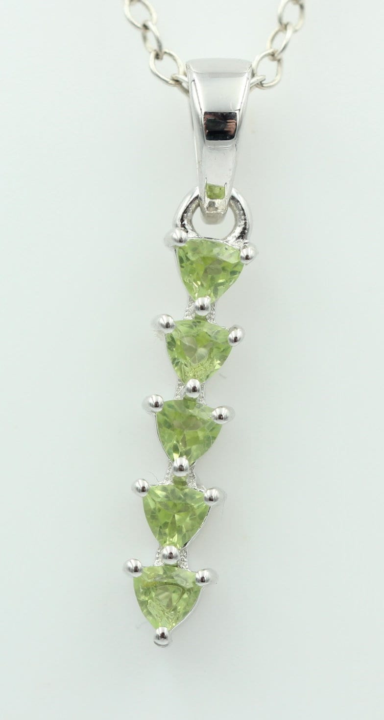 Edler 1,0 Carat Peridot Anhänger 925 Sterling Silber  Olivin