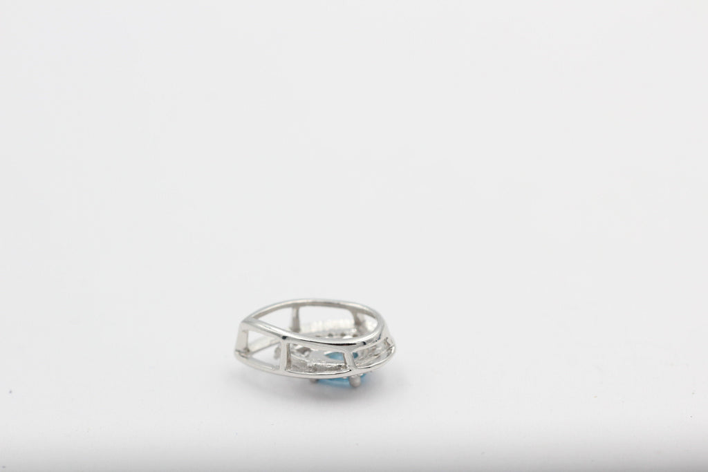 Edler 0,51 Carat schweizblauer Topas Anhänger 925 Silber  Topas