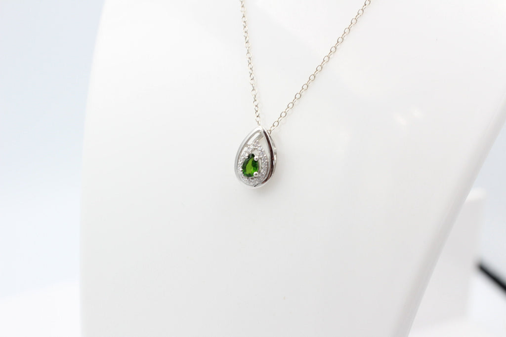 Edler 0,51 Carat Chromdiopsid Anhänger 925 Silber Chrom Diopsid