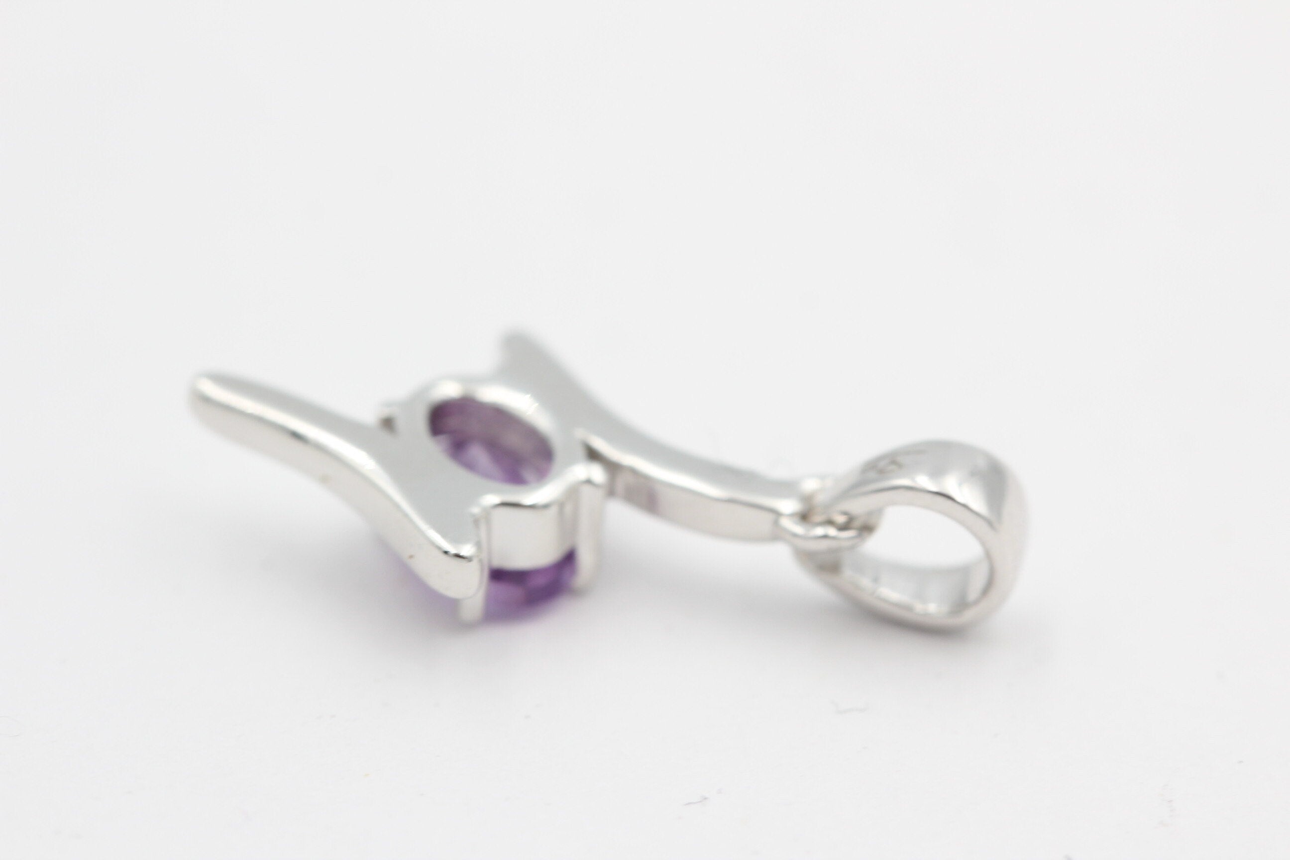 Edler 0,72 Carat pinker Amethyst Anhänger 925 Silber  pinkfarbener Amethyst