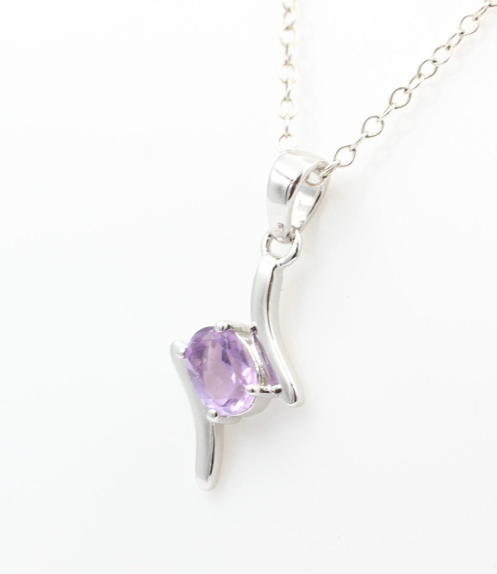 Edler 0,72 Carat pinker Amethyst Anhänger 925 Silber  pinkfarbener Amethyst