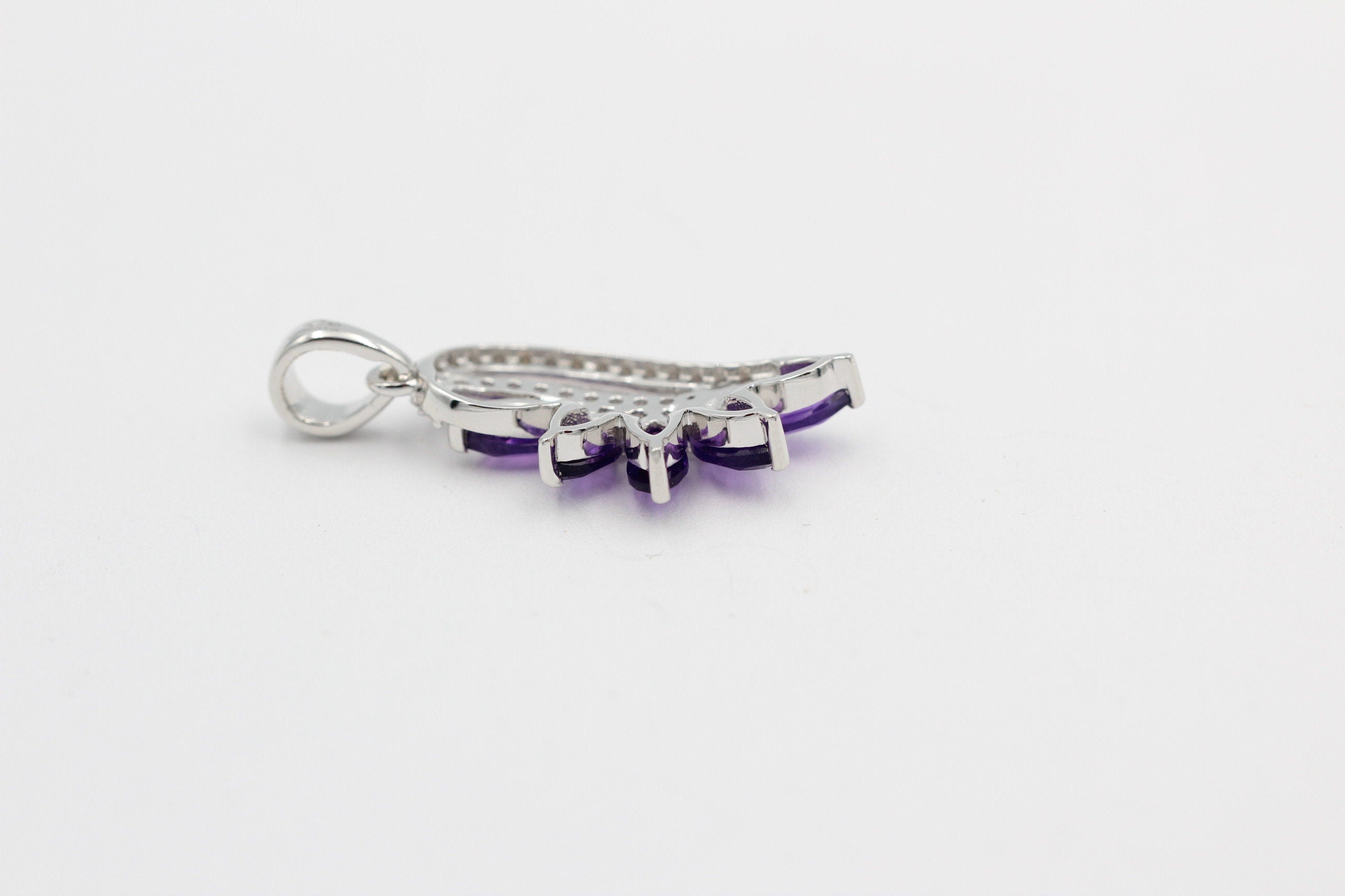1,26 Carat afrikanischer Amethyst Anhänger 925 Silber  Edelstein aus Afrika