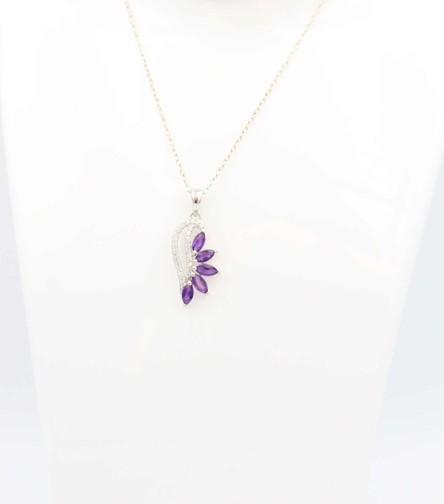 1,26 Carat afrikanischer Amethyst Anhänger 925 Silber  Edelstein aus Afrika