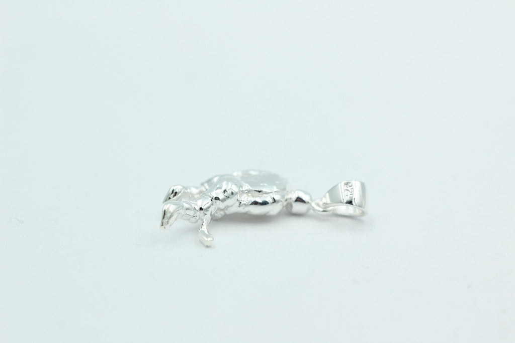 Anhänger  Eishockeyspieler 925 Silber Eishockey Top Eishockey Spieler Plastisch