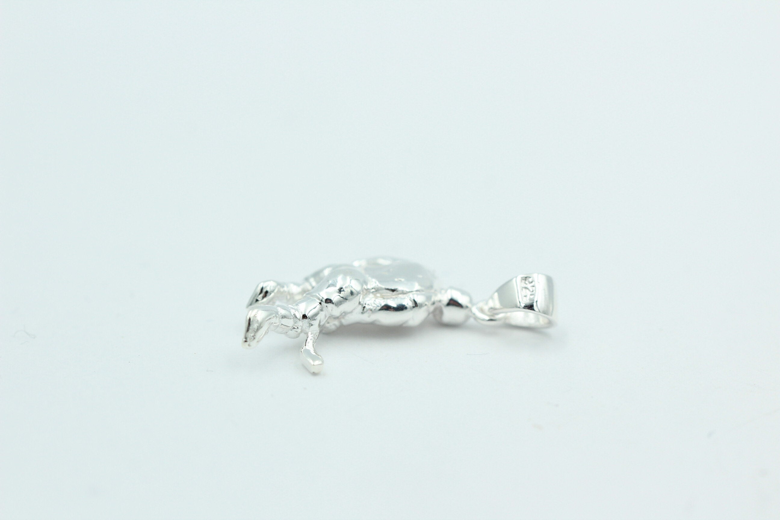 Anhänger  Eishockeyspieler 925 Silber Eishockey Top Eishockey Spieler Plastisch
