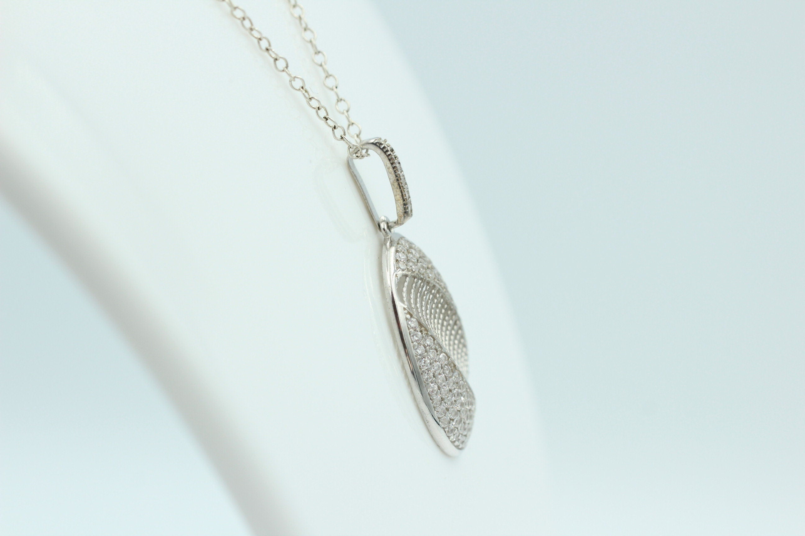 Anhänger mit Zirkonias 925 Silber Cubic Zirkon Silberanhänger Collier Kette Top