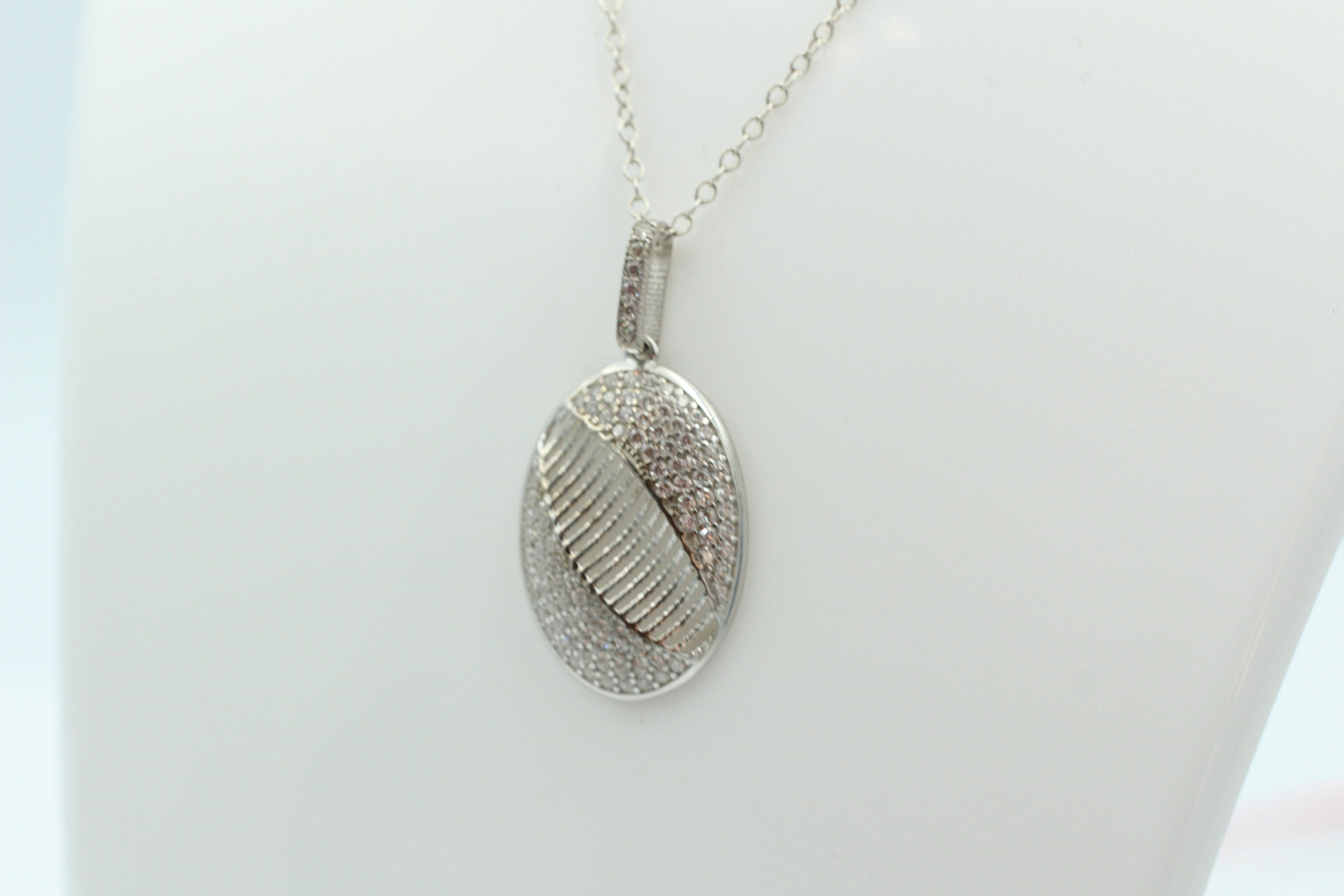 Anhänger mit Zirkonias 925 Silber Cubic Zirkon Silberanhänger Collier Kette Top