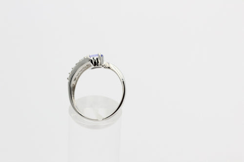 1,3 Carat Tansanit aus Afrika Weißtopas Ring 925 Silber Gröpße 7 / 55 / 17,5