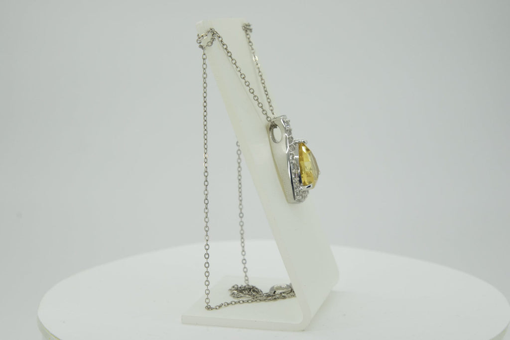 Edler 4,85 Carat Citrin weisstopas Anhanger 925 Silber weisser Topas