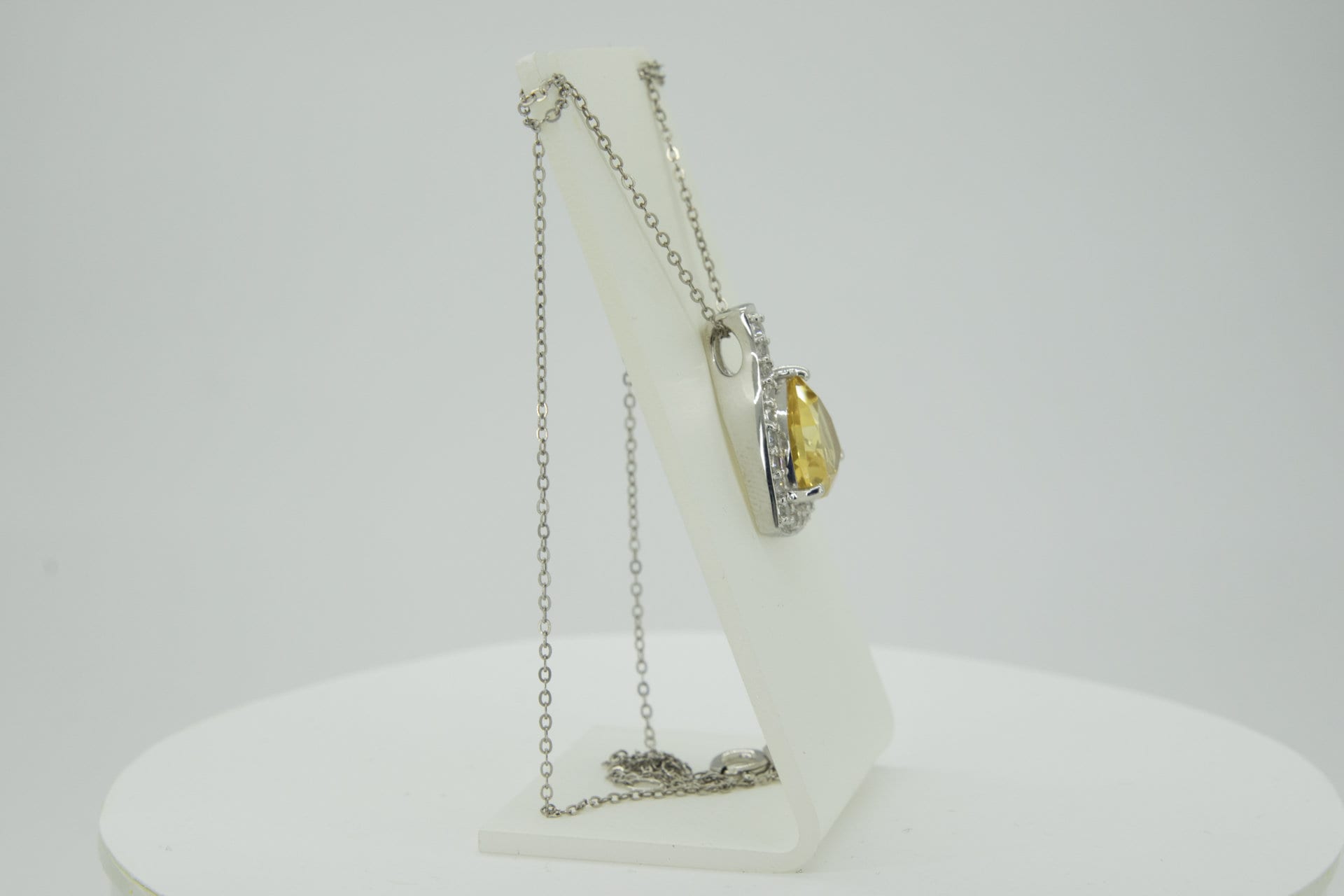 Edler 4,85 Carat Citrin weisstopas Anhanger 925 Silber weisser Topas