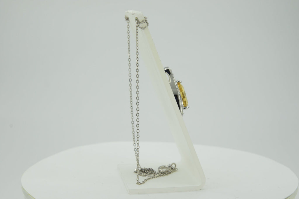 Edler 4,85 Carat Citrin weisstopas Anhanger 925 Silber weisser Topas