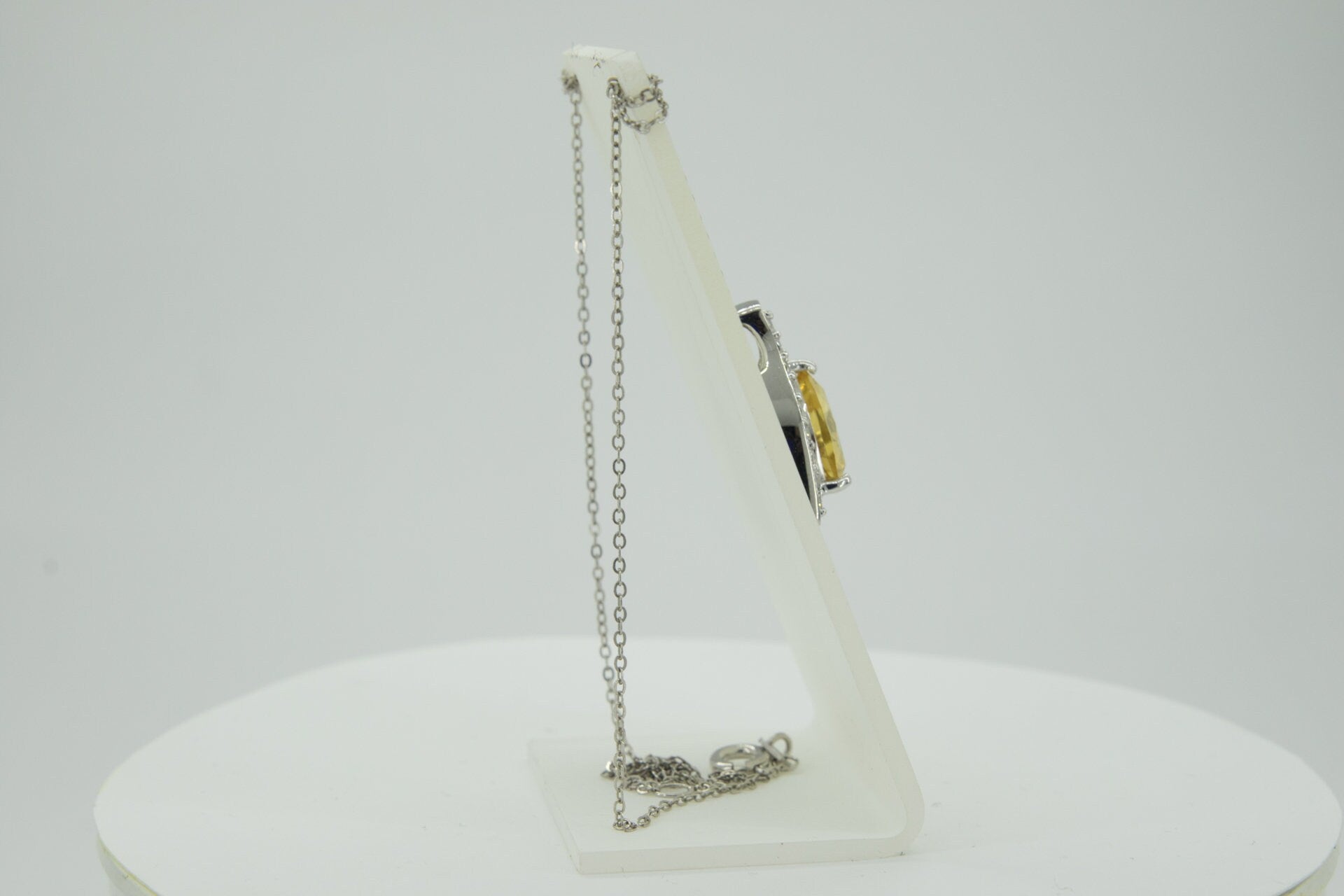 Edler 4,85 Carat Citrin weisstopas Anhanger 925 Silber weisser Topas