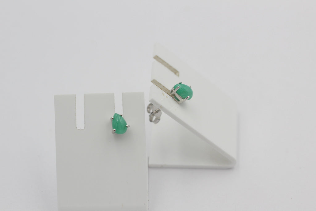 Edler 0,95 Carat Smaragd Ohrstecker 925 Silber Unisex Smaragdohrstecker top