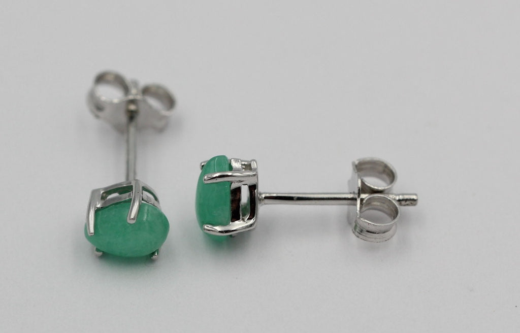 Edler 0,95 Carat Smaragd Ohrstecker 925 Silber Unisex Smaragdohrstecker top