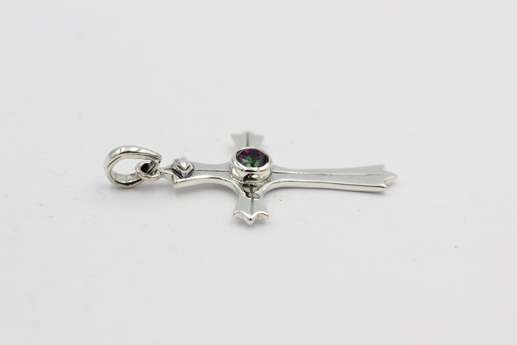 0,36 Carat Mystiktopas Kreuz Anhänger 925 Silber mystic Topas